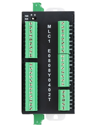 [MLC1-E0808Y0402T] Expandable I/O PLC, 2 Serial Ports, 1 USB Port, 8 DI, 8 DO, 4 AI, 2 AO