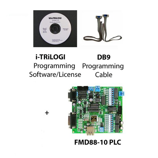 [ISTK-FMD88-10] 8 Digital In, 8 Digital Out, 10 Analog PLC with Starter Kit