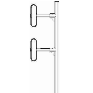 Wavelink 7 dBi Folded Dipole Array (2 elements) with 5' Cable, N-Female Connector (403 - 470 MHz) 