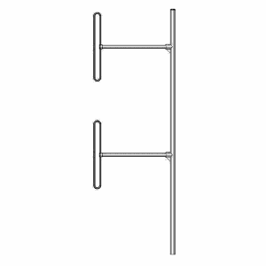 [PROex138-7-Q-O-4050-N1] Wavelink 7 dBi 1/4 Wavlength Folded Dipole Array (2 elements) with 50' Cable, N-Male Connector (138-170 MHz)