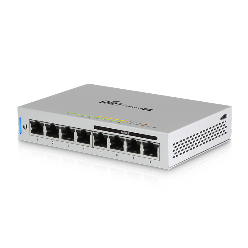 UniFi 60W 8-Port Switch, 4 PoE Ports (802.3f Compliant)