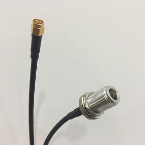 RF Cable N female bulkhead to SMA male - 15ft LMR-195