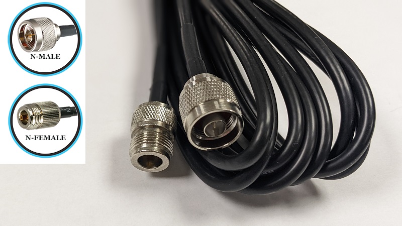 RF Cable N male to N female - LMR-195 or Equivalent - 30 ft