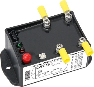 Compact Low Voltage Disconnect (LVD) 12 VDC Battery Guard