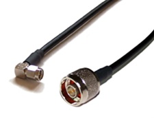 RF Cable SMA Male R/A to N Male - 3ft LMR-195