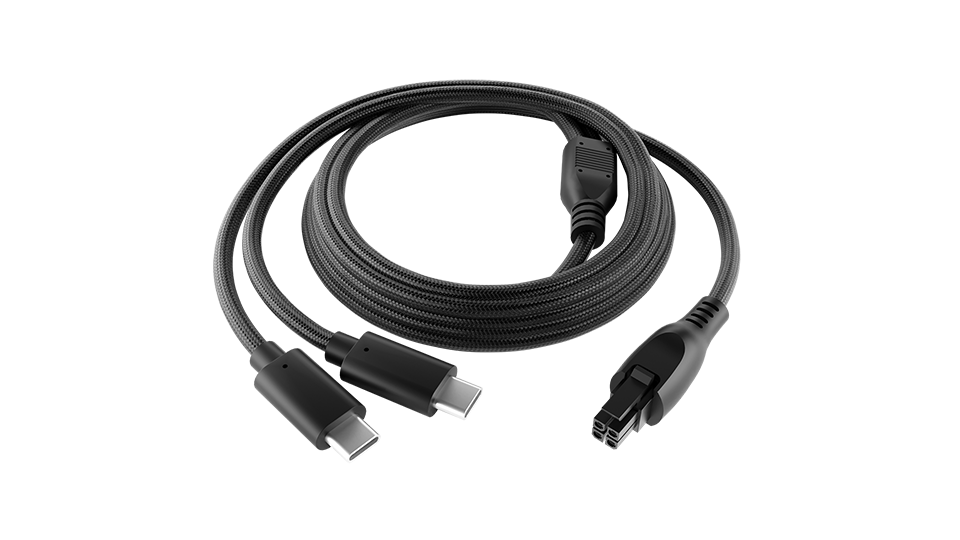 Peplink 4-pin to Dual USB-C Power Cable