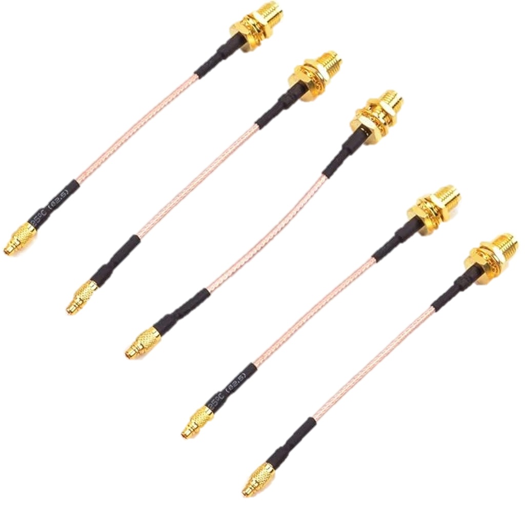 [A-MXM-SF-4-BR2U] MMCX to SMA Female BR2 Micro Extension Adapter Cables - 4 inch - 5 pack