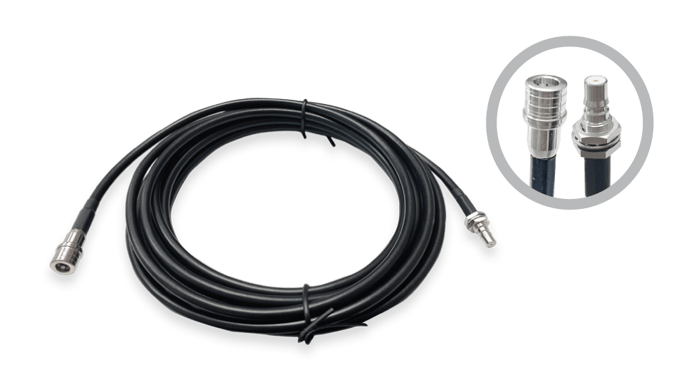 LMR195 Extension Cable, QMA-M to QMA-F 15ft for Cell and GPS