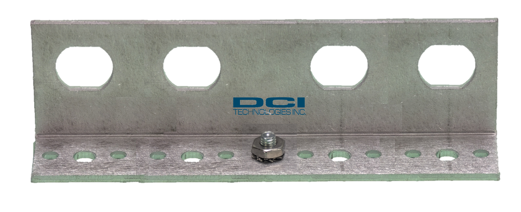 Polyphaser Angle Bracket - 4 hole - Single Stud with stainless nut and washer