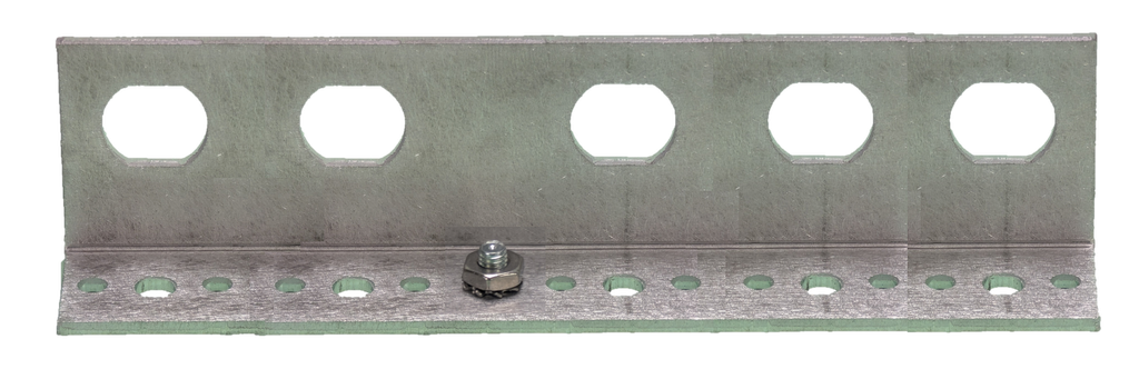 Polyphaser Angle Bracket - 5 hole - Single Stud with Nut and Washer