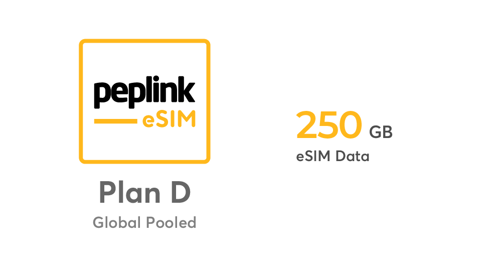 Peplink eSIM Data - Pooled Plan D - 250 GB NA&EU