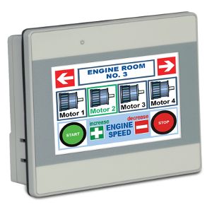 [HMI5043L] 4.3" Compact Touchscreen - Light Grey HMI