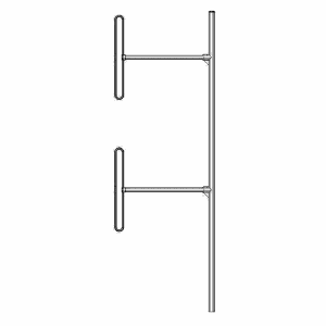 [PROex138-7-Q-40F05-N4] Wavelink 7 dBi 1/4 Wavlength Folded Dipole Array (2 elements) with 5' Cable, N-Female Connector (138-170 MHz) 