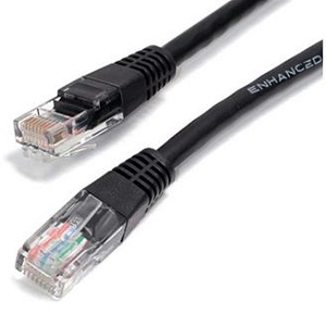[C6P-N-BK-1200] Cat6 Patch Cable - Black 100 ft