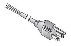 [P3-18-NE-P-120] AC Power Cord 3 wire 18 awg NEMA 5-15P to Pigtail - 10'