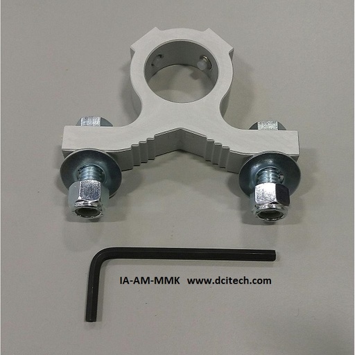[IA-AM-MMK] Aluminum Mount for 1-1/4" Diameter Antenna, 3/8" Bolts, Flat Washers, Lock Nuts