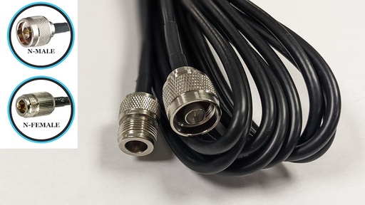 [L1-NM-NF-360] RF Cable N male to N female - LMR-195 or Equivalent - 30 ft