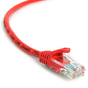 [C6X-24N-RM-120] Cat6 Ethernet Cable 10 ft Red (cross-over)