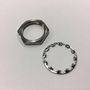 [LA-698-2700-NW] Nut and Lock Washer for N Bulkhead or Polyphaser