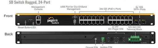 [PEP-PSW-24-250W-RUG] Peplink SD Switch 24-Port Rugged Managed PoE+ Switch