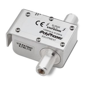 [VHF50HN] UHF/VHF PolyPhaser Lightning Arrestor with DC Block (100 - 512 MHz)
