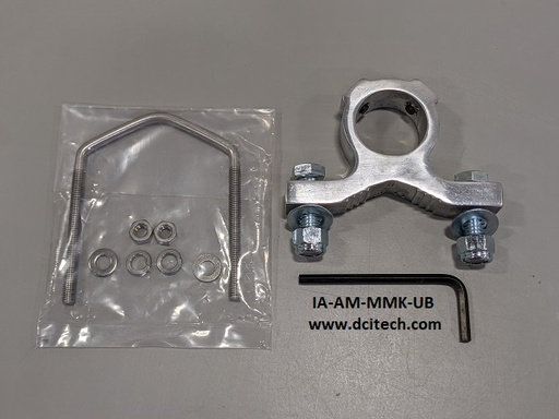 [IA-AM-MMK-UB] Aluminum Mount for 1-1/4" Diameter Antenna, 3/8" Bolts, Flat Washers, Lock Nuts and U-Bolt