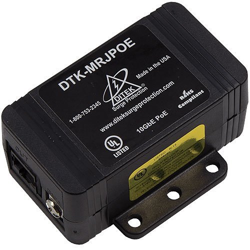[DTK-MRJPOE] DITEK DTK-MRJPOE RJ45 Female In/Out PoE Surge Protector