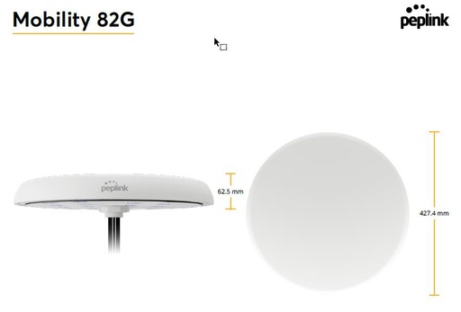 [PEP-ANT-MB-82G-S-W-6] Mobility 82G 8x8 MIMO LTE+5G / 2x Wi-Fi / GPS Antenna - SMA Connectors