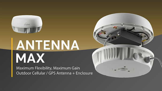 [PEP-ANT-MAX] Peplink Antenna MAX - Integrated Enclosure with 4x4 MIMO 5G Elements and GPS