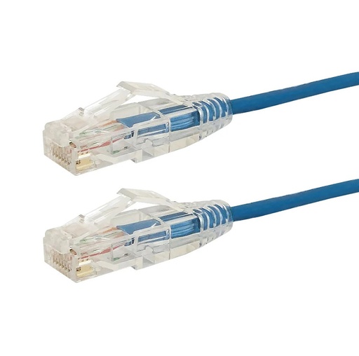 [C6AP-R-UT-BL-72] CAT 6a UTP 10GB Ultra-Thin Patch Cable - CMR Riser Rated - Blue - 6ft
