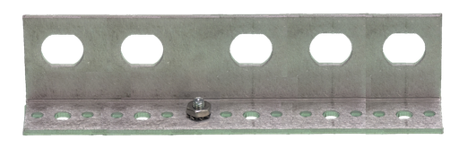 [PB-RA-D5] Polyphaser Angle Bracket - 5 hole - Single Stud with Nut and Washer