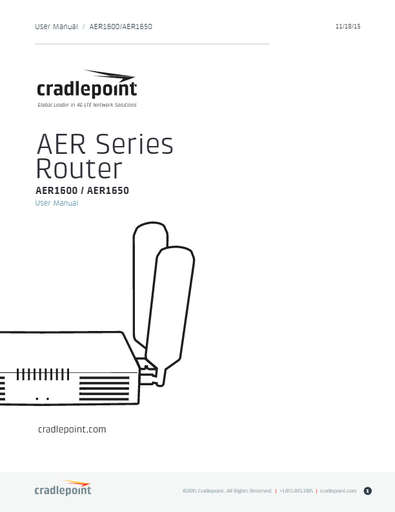 Cradlepoint AER1600 User Manual