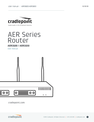 Cradlepoint AER3100/3150 Manual